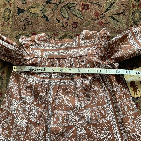 Wrangler Infant Girls' Western Retro Print Cotton Dress; 12 mos. - Picture 5 of 6